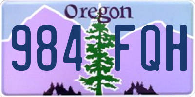 OR license plate 984FQH