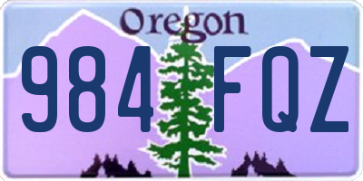 OR license plate 984FQZ