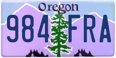 OR license plate 984FRA