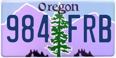 OR license plate 984FRB