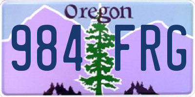 OR license plate 984FRG