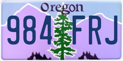 OR license plate 984FRJ