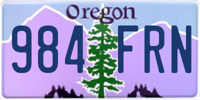 OR license plate 984FRN