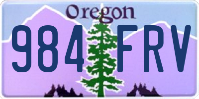 OR license plate 984FRV