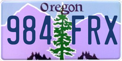 OR license plate 984FRX