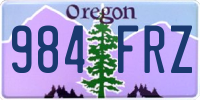 OR license plate 984FRZ
