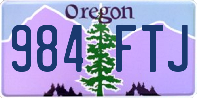 OR license plate 984FTJ