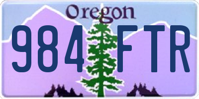 OR license plate 984FTR