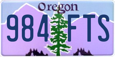 OR license plate 984FTS