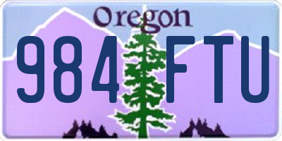 OR license plate 984FTU