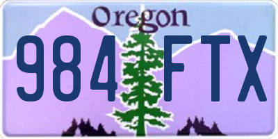 OR license plate 984FTX