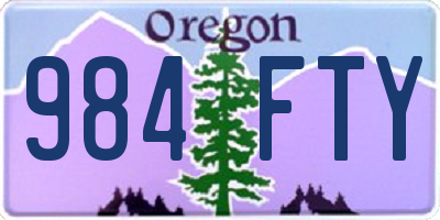 OR license plate 984FTY