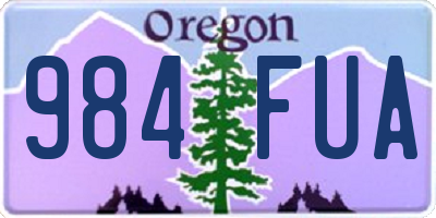 OR license plate 984FUA