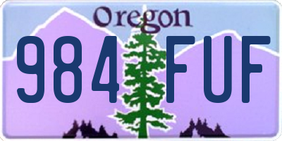 OR license plate 984FUF