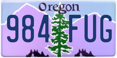 OR license plate 984FUG