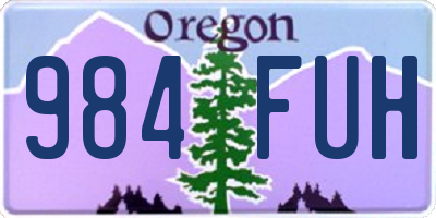 OR license plate 984FUH