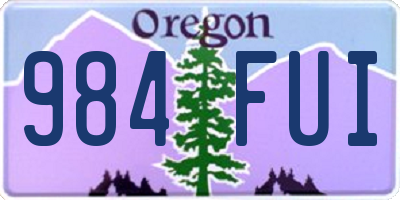 OR license plate 984FUI