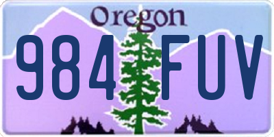 OR license plate 984FUV