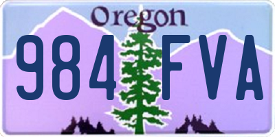 OR license plate 984FVA