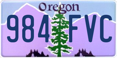 OR license plate 984FVC