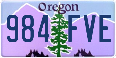 OR license plate 984FVE