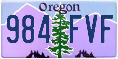 OR license plate 984FVF