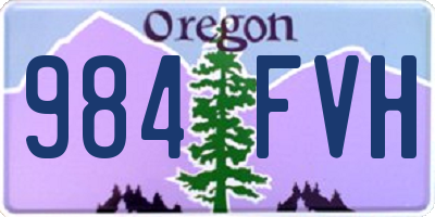 OR license plate 984FVH
