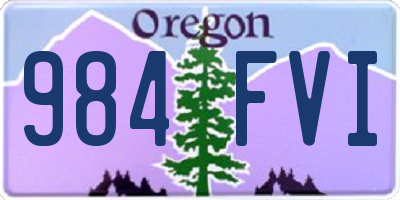OR license plate 984FVI