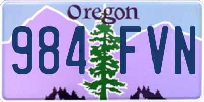 OR license plate 984FVN