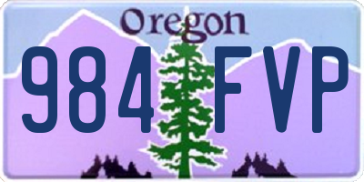 OR license plate 984FVP