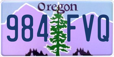 OR license plate 984FVQ