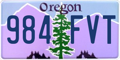 OR license plate 984FVT