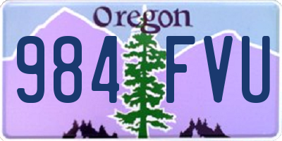 OR license plate 984FVU