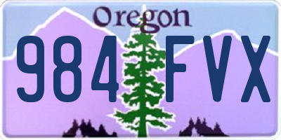 OR license plate 984FVX