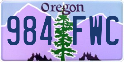 OR license plate 984FWC