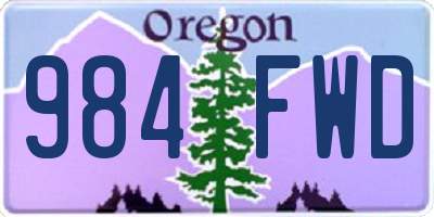 OR license plate 984FWD