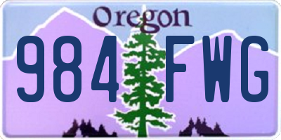 OR license plate 984FWG