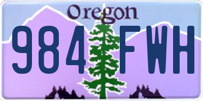 OR license plate 984FWH