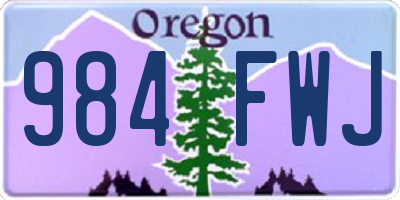 OR license plate 984FWJ
