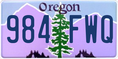 OR license plate 984FWQ