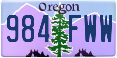 OR license plate 984FWW