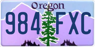 OR license plate 984FXC