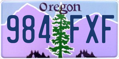 OR license plate 984FXF