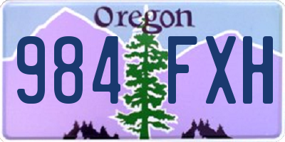 OR license plate 984FXH