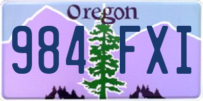 OR license plate 984FXI