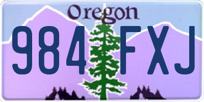 OR license plate 984FXJ