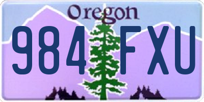 OR license plate 984FXU