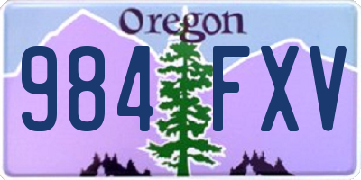 OR license plate 984FXV