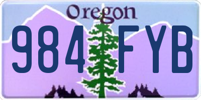 OR license plate 984FYB