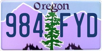 OR license plate 984FYD